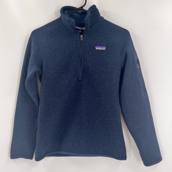 Patagonia Navy Blue Quarter-Zip Fleece Pullover